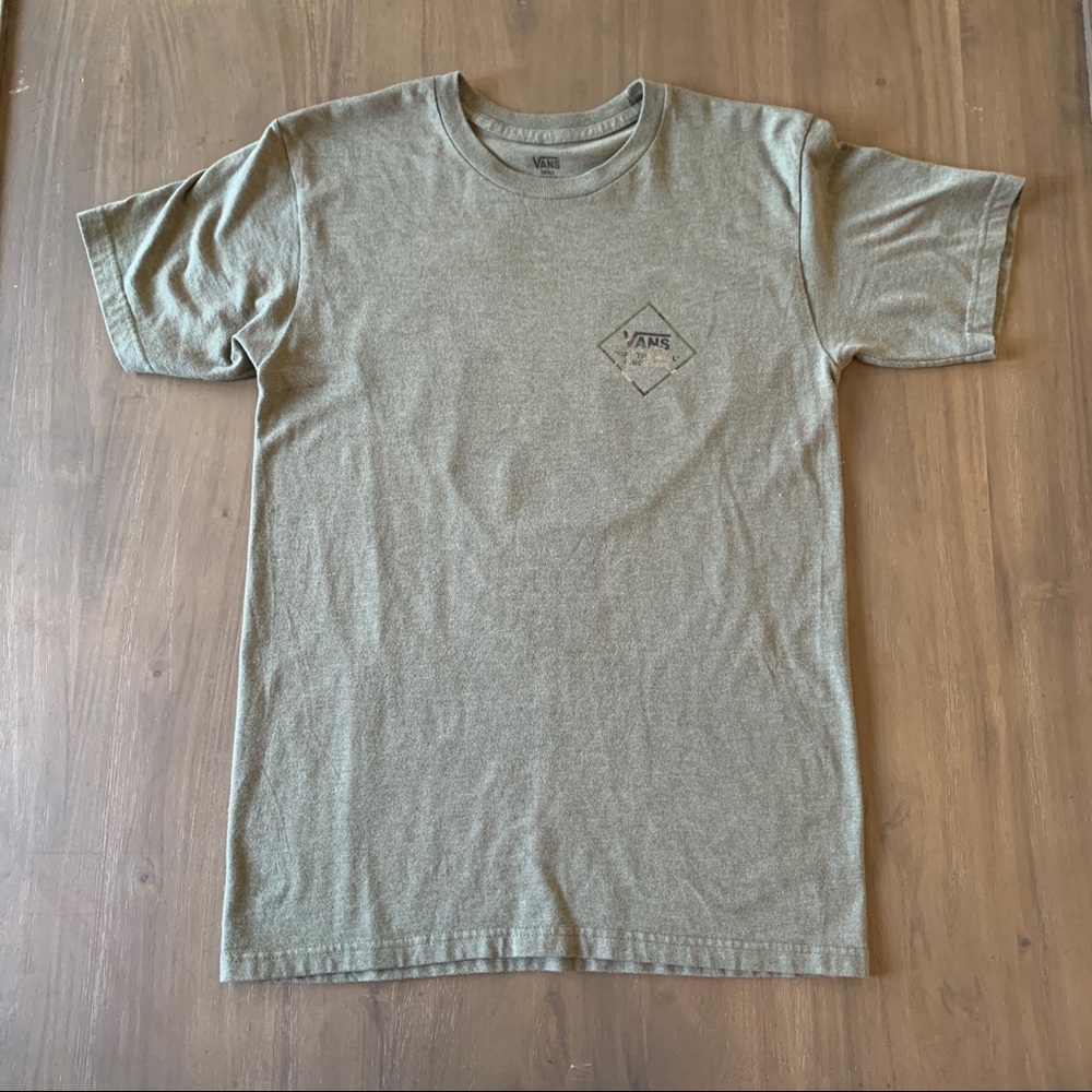 Vans off the wall t shirt camo graphic mens size s